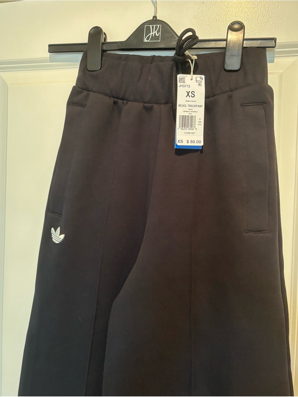 adidas Black Wide Leg Track Pants